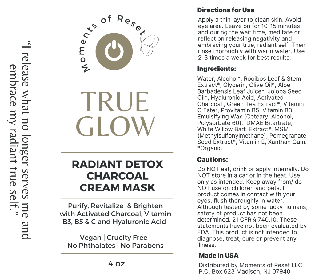 True Glow - Radiant Detox Charcoal Cream Mask