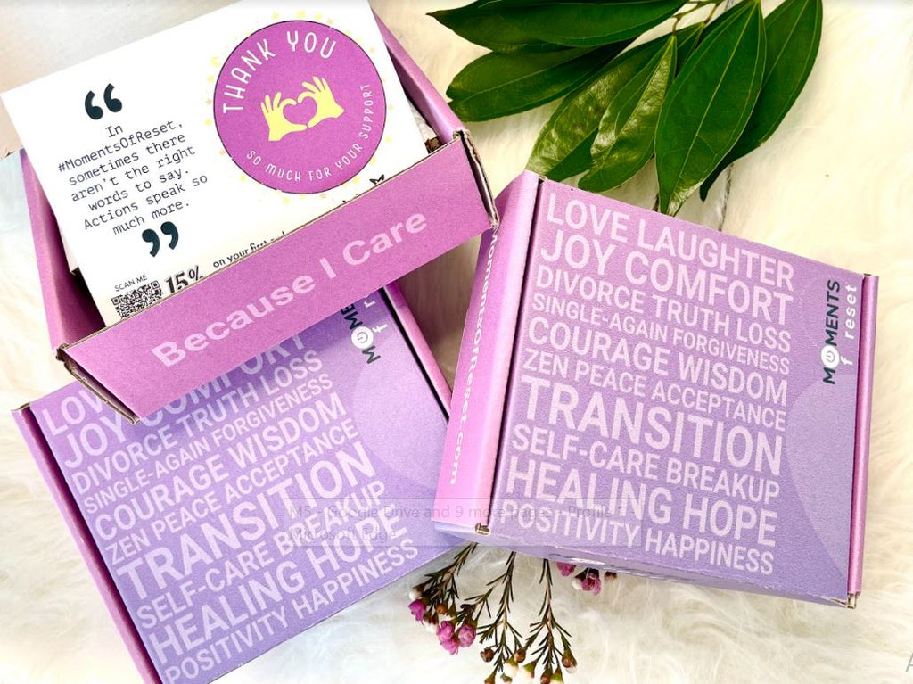 Relationship Funeral Kit -  Moments of Reset - Coach Pav - Mindful Kits - Self Care - Mood Mist - Unique Gifts for Spunky Souls In Transition - Breakup Survival - Divorce Support #divorcesupport #breakupemergencykit #momentsofreset #becauseicare #mycoachpav #breakuprecovery #mindfulkits #becauseicare #healing #moodmist #selfcare #relationshipfuneral
